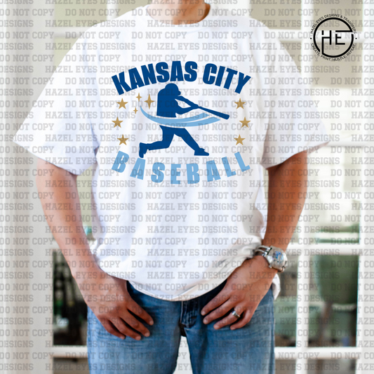 Kansas City Baseball Swing DTF Transfer