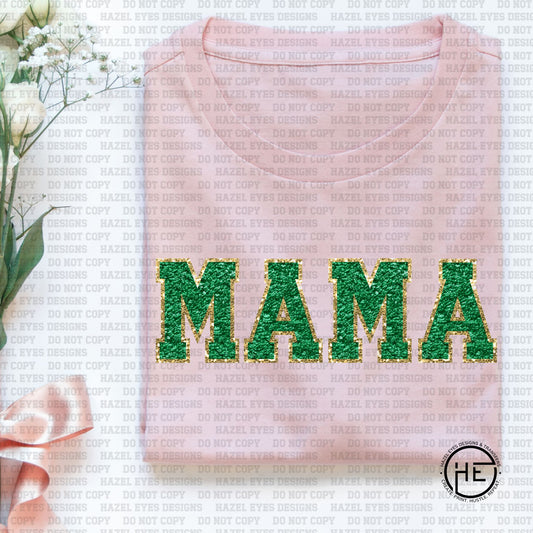 Mama Green Chenille - DTF Transfer