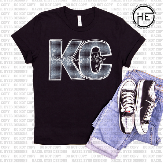 KC Silver Rhinestones DTF Transfer