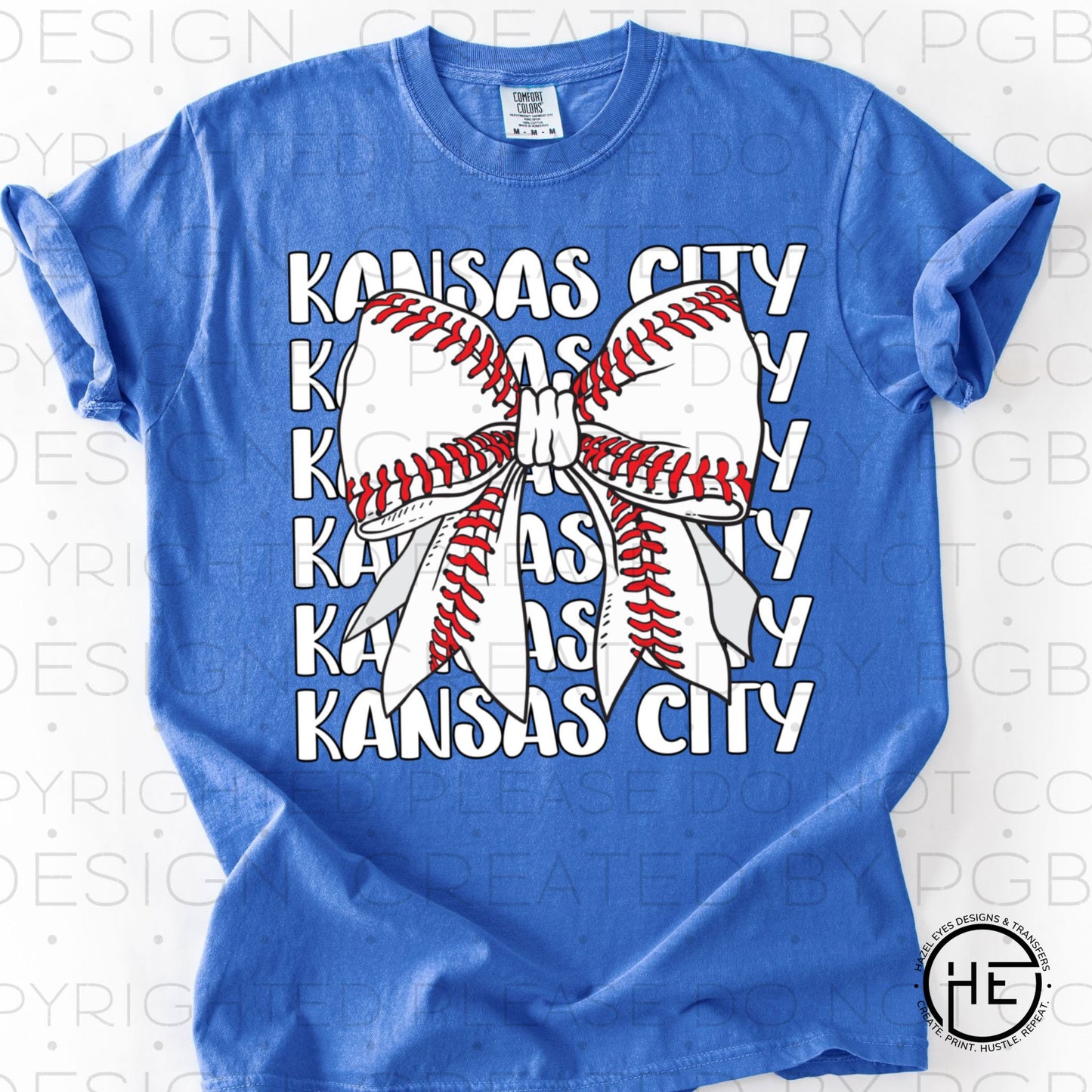 Kansas City Baseball Bow - DTF Transfer