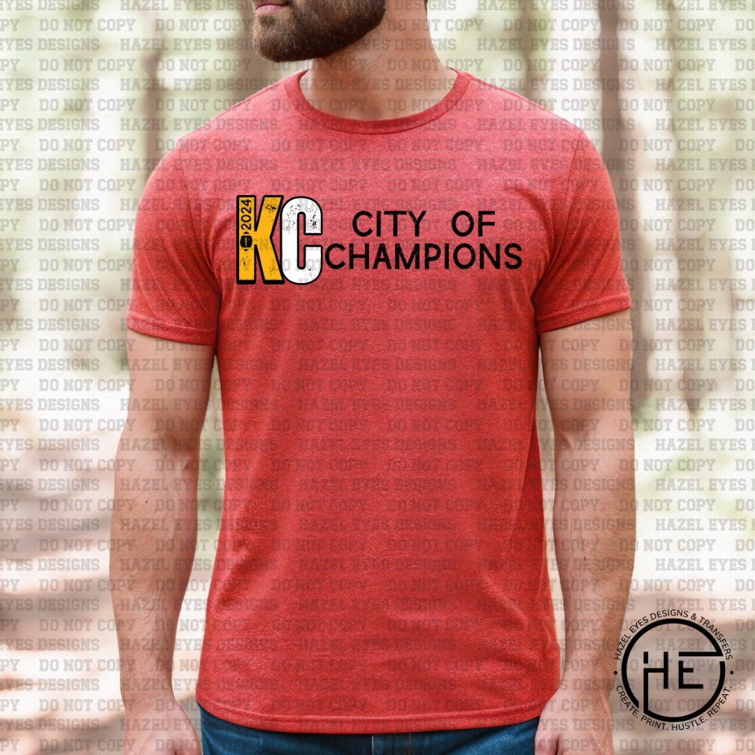 KC City 2024 Yellow and White DTF Transfer