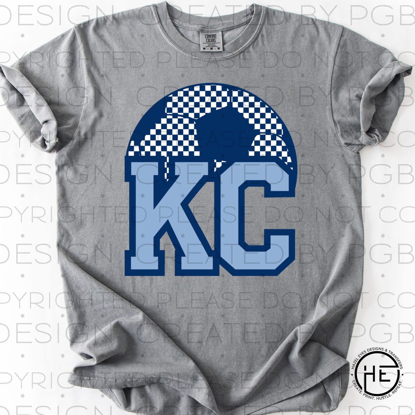 KC Checkered Sporting Soccer Ball- DTF Transfer