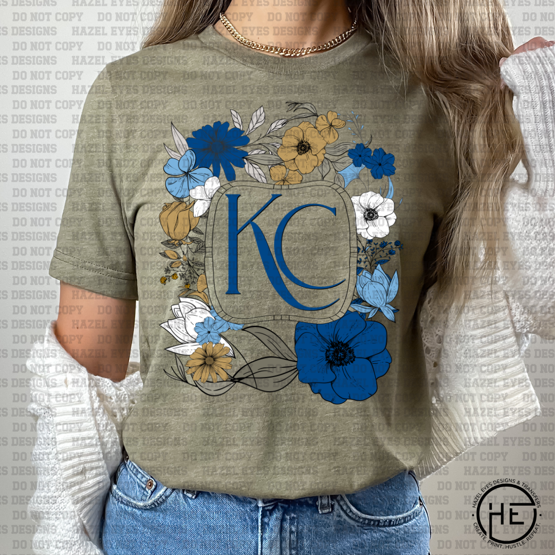 KC Floral BG DTF Transfer