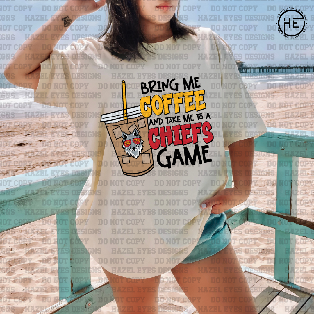 Bring Me Coffee and The Game DTF Transfer
