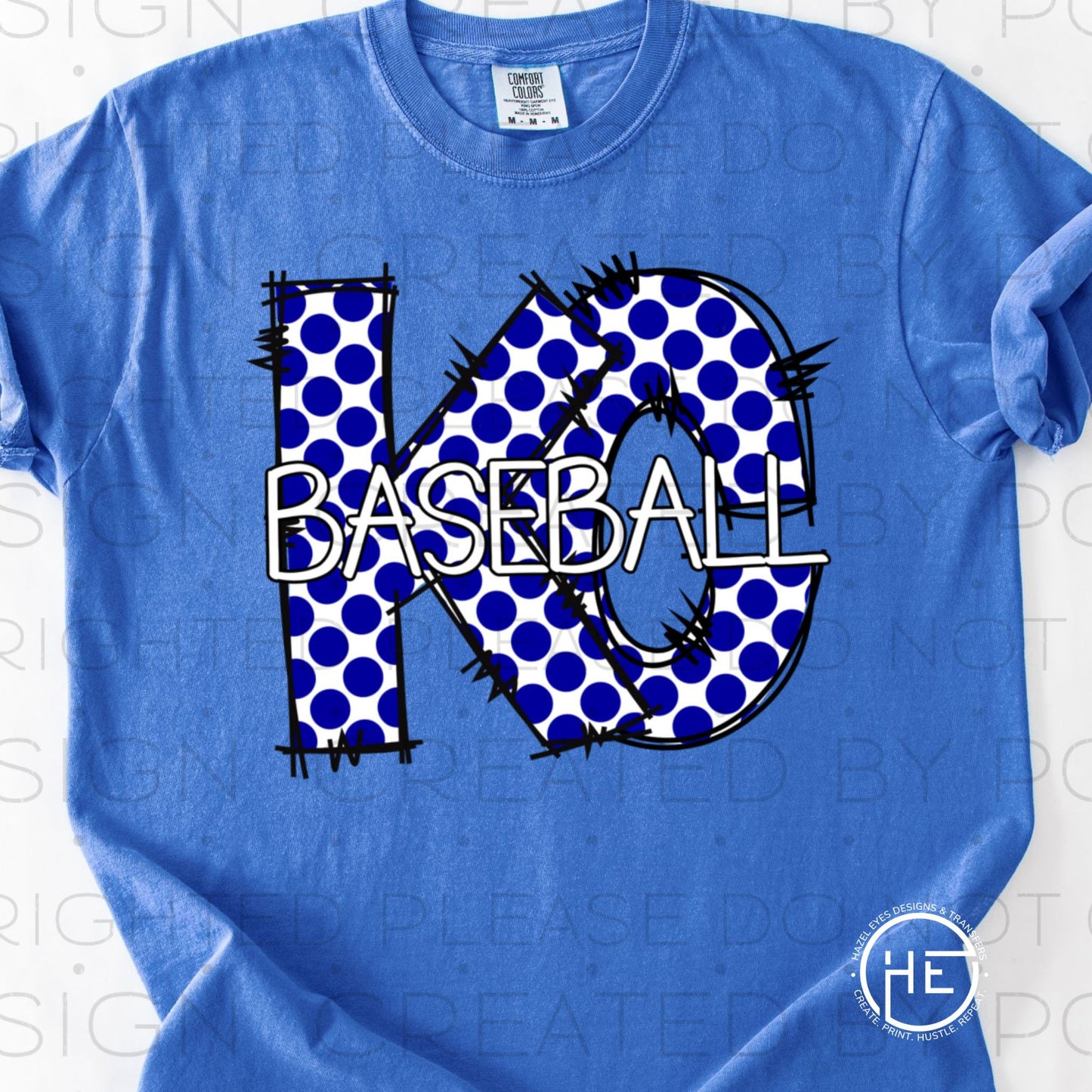 KC Baseball Polka Dots - DTF Transfer