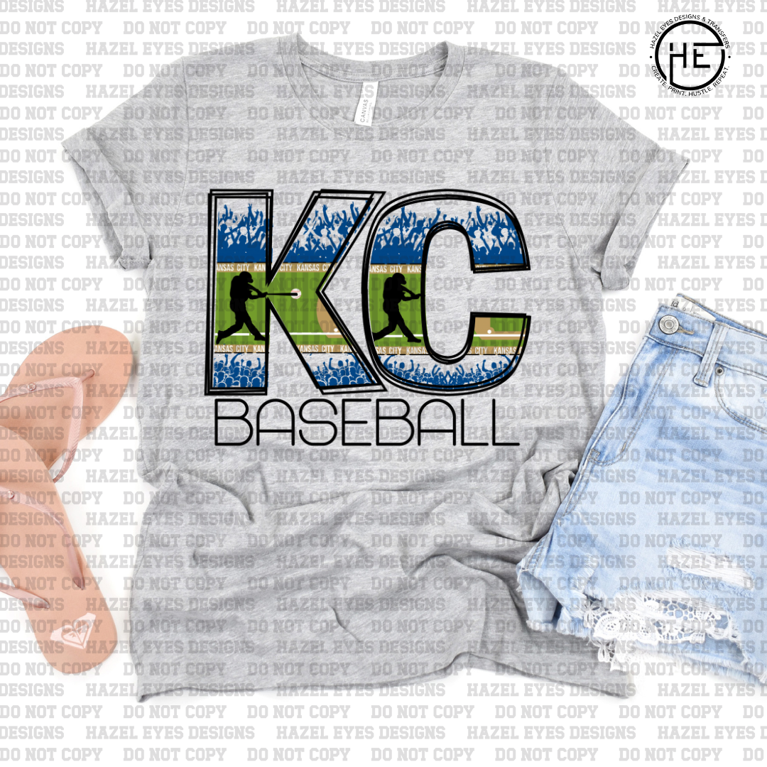 KC Baseball DTF Transfer