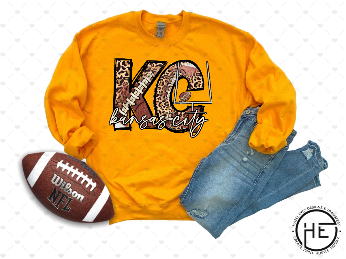 KC Football Font DTF Transfer